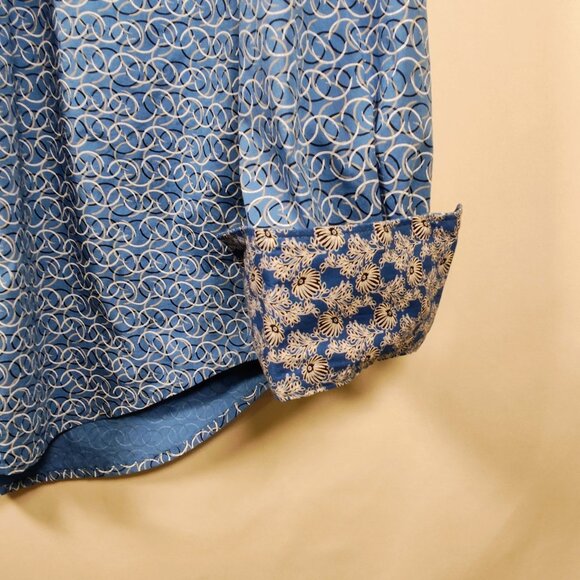 Robert Graham Men's Medium Long Sleeve Flip Cuff Button Down Shirt - Picture 6 of 10